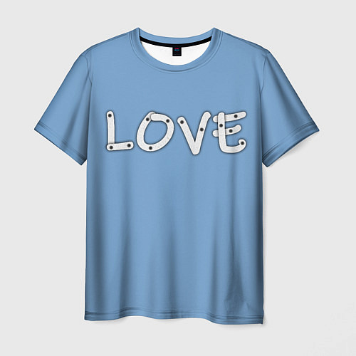 Мужская футболка LOVE / 3D-принт – фото 1