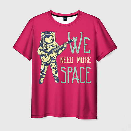 Мужская футболка Нужно больше космоса / 3D-принт – фото 1
