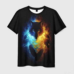 Футболка мужская Волки в огне, цвет: 3D-принт