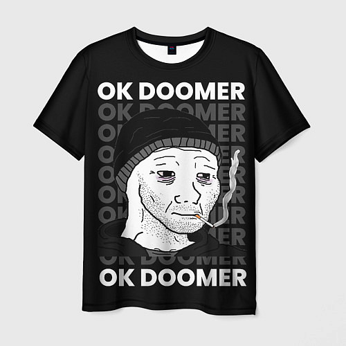 Мужская футболка OK DOOMER / 3D-принт – фото 1