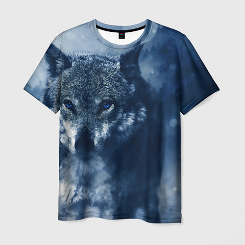 Мужская футболка Красивый волк / 3D-принт – фото 1