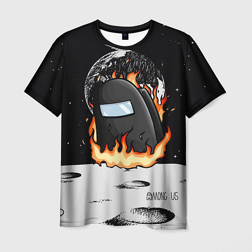 Мужская футболка Among Us fire / 3D-принт – фото 1