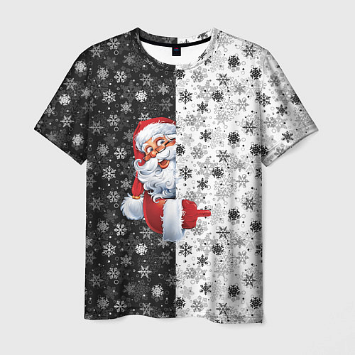 Мужская футболка Дед Мороз / 3D-принт – фото 1