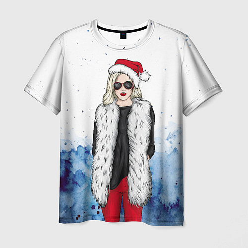 Мужская футболка Леди Зима / 3D-принт – фото 1