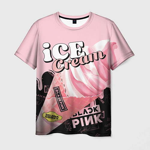 Мужская футболка BLACKPINK ICE CREAM / 3D-принт – фото 1