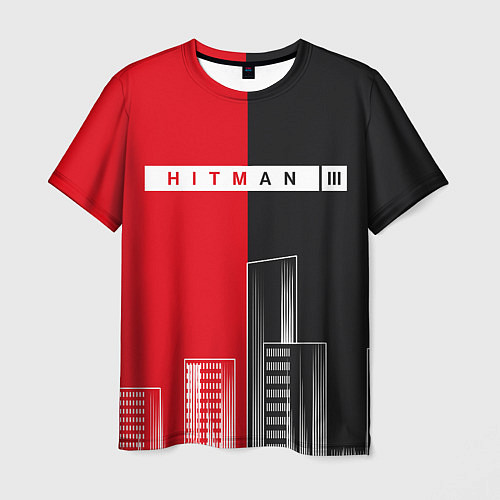 Мужская футболка Hitman III - Город / 3D-принт – фото 1