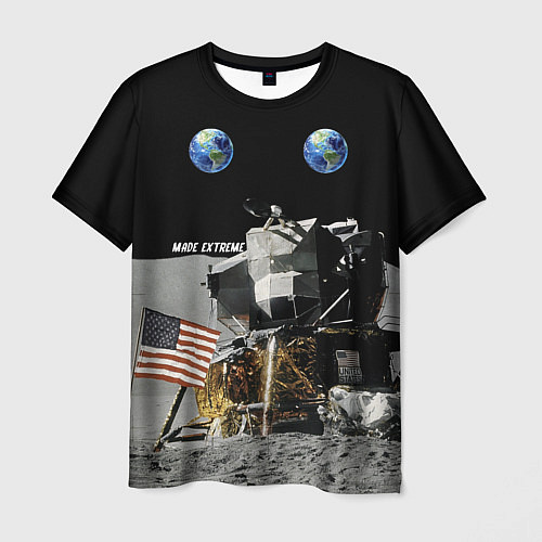 Мужская футболка Высадка На Луну / 3D-принт – фото 1