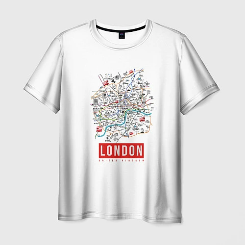 Мужская футболка Лондон / 3D-принт – фото 1