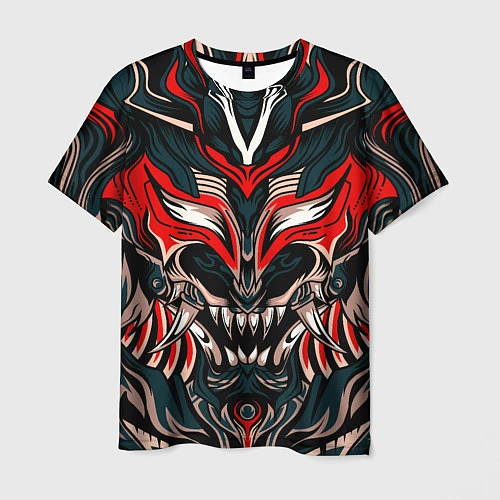 Мужская футболка Черный самурай / 3D-принт – фото 1