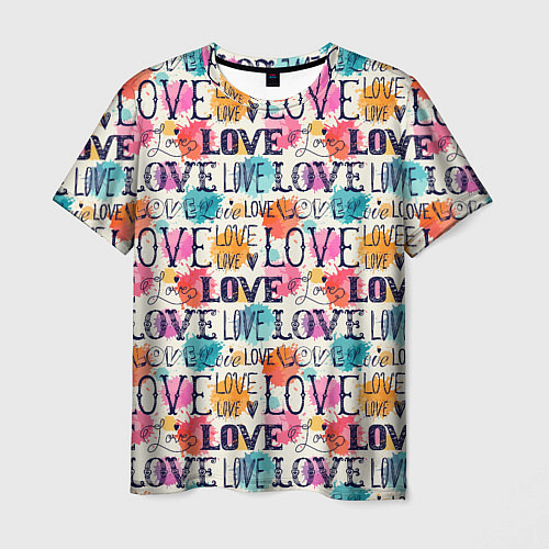 Мужская футболка Любовь / 3D-принт – фото 1