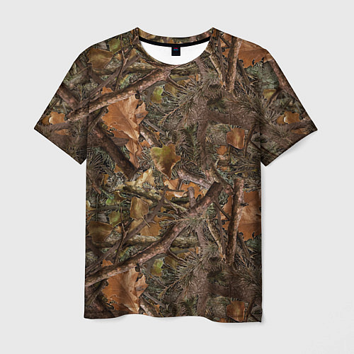 Мужская футболка Охотничий камуфляж / 3D-принт – фото 1