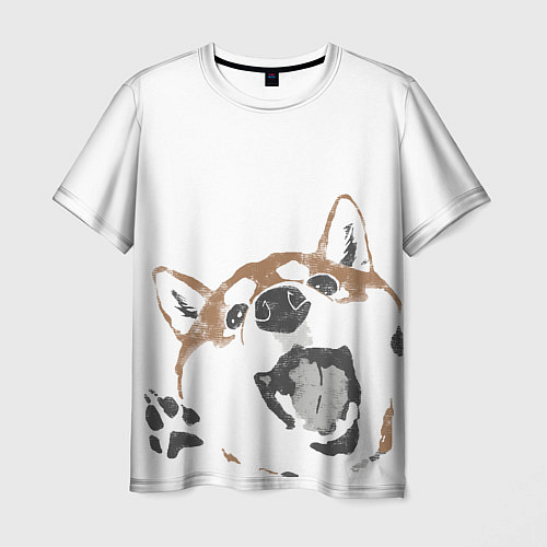 Мужская футболка Shiba Inu / 3D-принт – фото 1