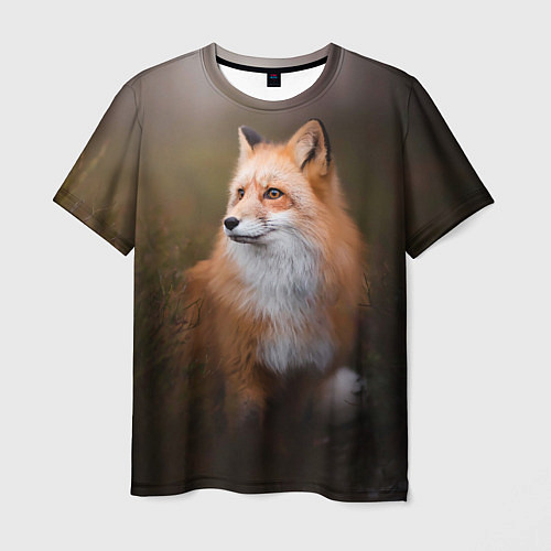 Мужская футболка Лиса-охотница / 3D-принт – фото 1