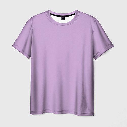 Мужская футболка Глициниевый цвет без рисунка / 3D-принт – фото 1