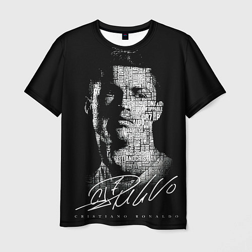 Мужская футболка Кристиано Рональдо автограф / 3D-принт – фото 1