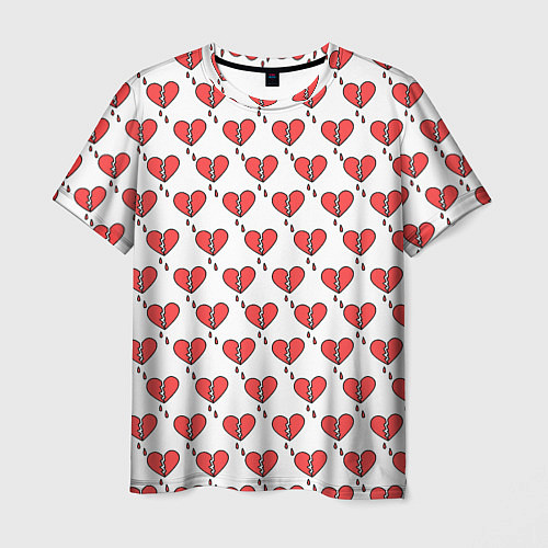 Мужская футболка Разбитое Сердце / 3D-принт – фото 1
