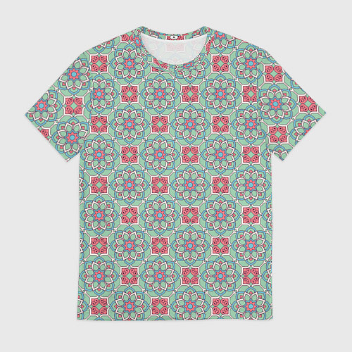 Мужская футболка Абстракция: Лотос / 3D-принт – фото 1