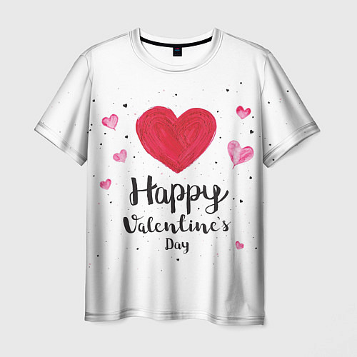 Мужская футболка Valentines Day / 3D-принт – фото 1
