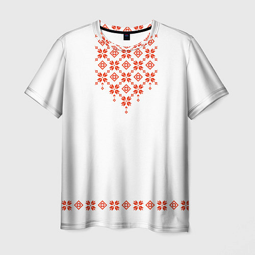 Мужская футболка Белорусская вышиванка / 3D-принт – фото 1