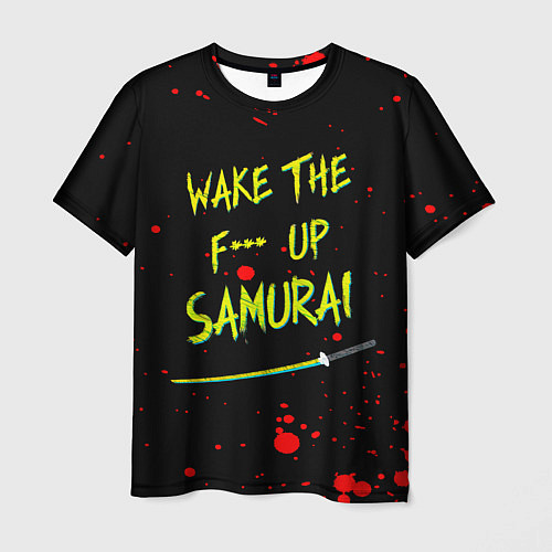 Мужская футболка WAKE THE F*** UP SAMURAI / 3D-принт – фото 1