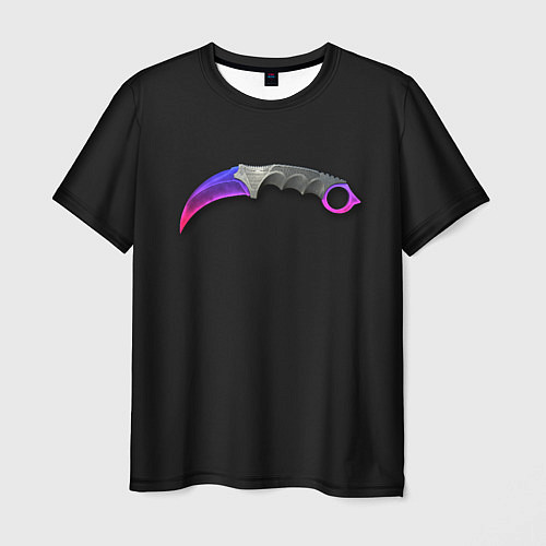 Мужская футболка Counter-Strike - сапфировый Керамбит / 3D-принт – фото 1