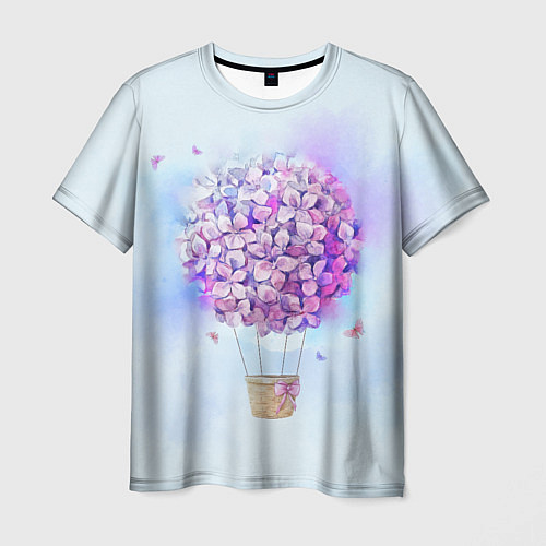 Мужская футболка Air flowers / 3D-принт – фото 1