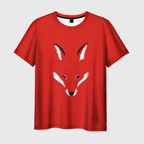 Мужская футболка Fox minimalism / 3D-принт – фото 1