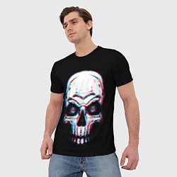 Футболка мужская Glitch Skull, цвет: 3D-принт — фото 2