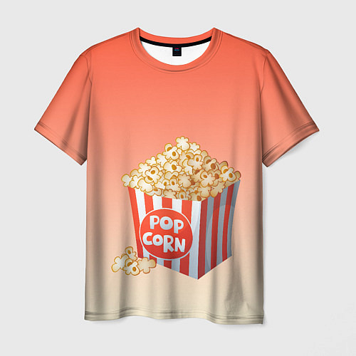 Мужская футболка Попкорн рисунок / 3D-принт – фото 1