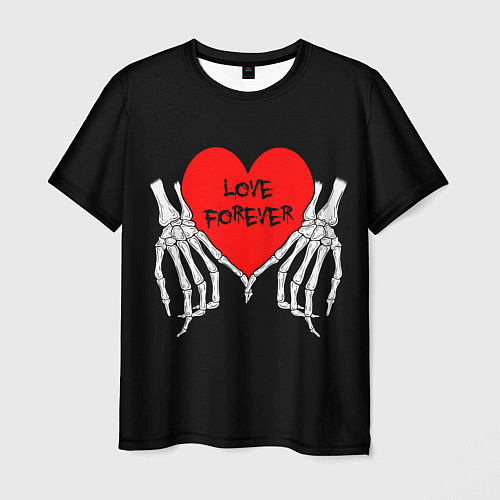 Мужская футболка LOVE FOREVER ЛЮБОВЬ НАВСЕГДА / 3D-принт – фото 1