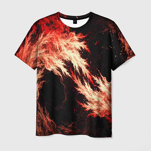 Мужская футболка Битва огней / 3D-принт – фото 1