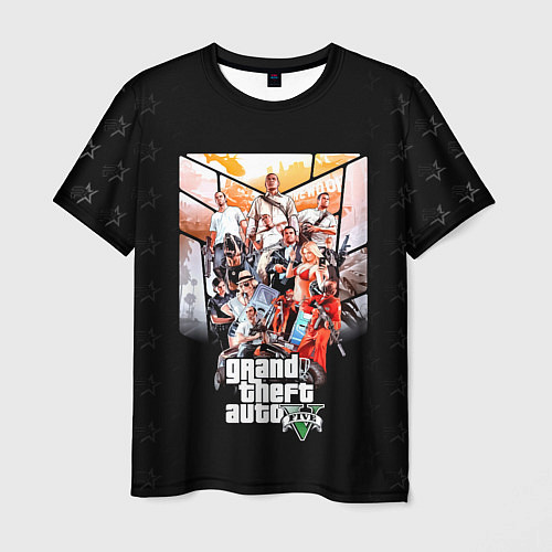 Мужская футболка Grand Theft Auto five / 3D-принт – фото 1