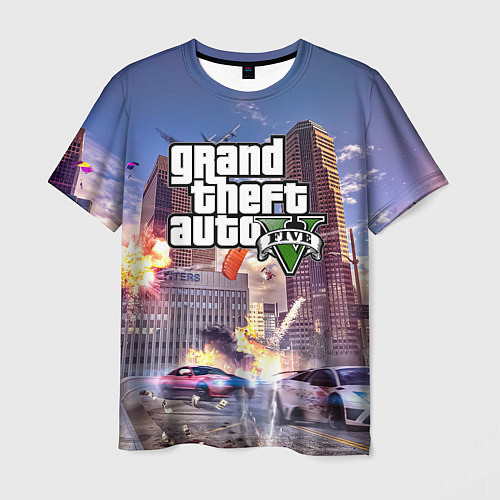 Мужская футболка ЭКШЕН Grand Theft Auto V / 3D-принт – фото 1