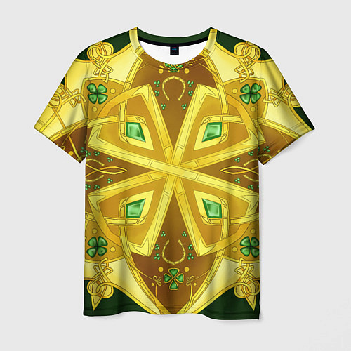 Мужская футболка Золотой клевер / 3D-принт – фото 1