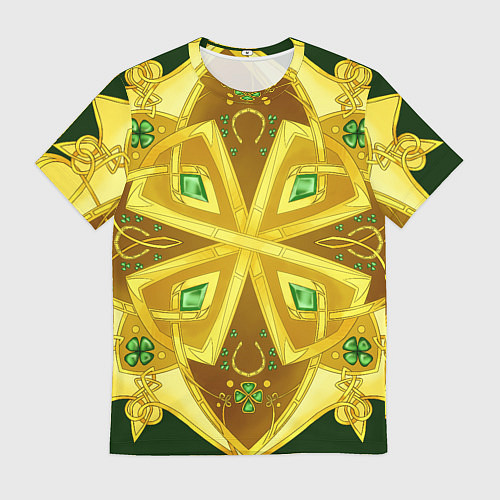 Мужская футболка Золотой клевер / 3D-принт – фото 1