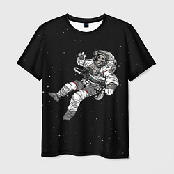 Футболка мужская Скелет Космонавт, цвет: 3D-принт