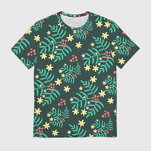 Мужская футболка Рябина / 3D-принт – фото 1