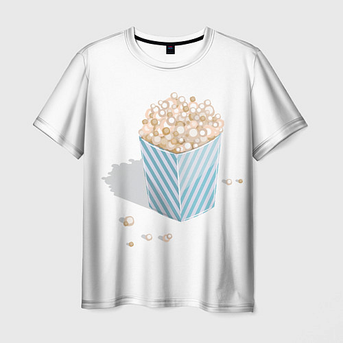Мужская футболка Попкорн в пакетике / 3D-принт – фото 1