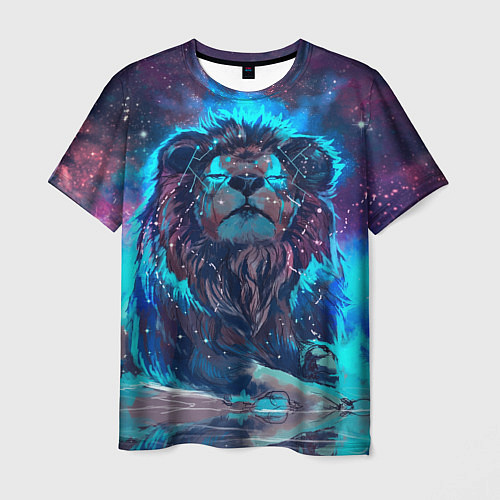 Мужская футболка Galaxy Lion / 3D-принт – фото 1