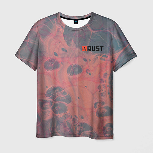 Мужская футболка Rust Красная текстура Раст / 3D-принт – фото 1