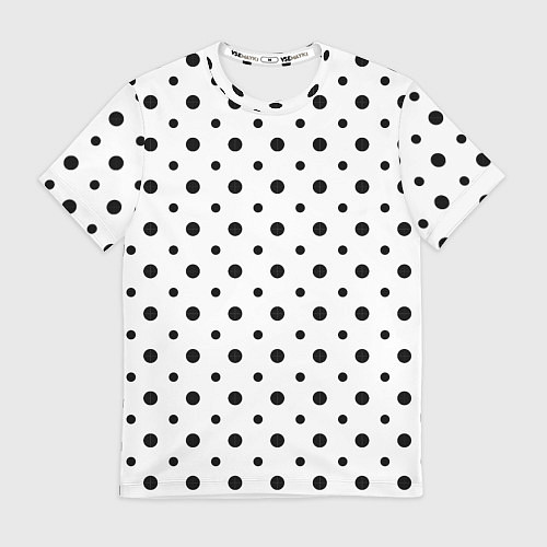 Мужская футболка Точки черные на белом / 3D-принт – фото 1