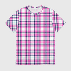 Мужская футболка Текстура в клетку