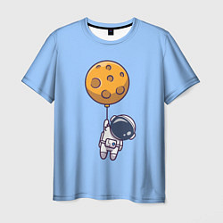 Футболка мужская Космонавт с шариком, цвет: 3D-принт