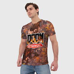 Футболка мужская DOOM Eternal логотип, цвет: 3D-принт — фото 2