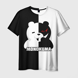 Футболка мужская MONOKUMA МОНОКУМА BEAR, цвет: 3D-принт
