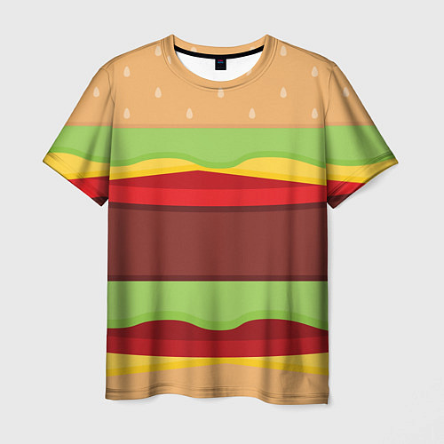 Мужская футболка Бургер / 3D-принт – фото 1