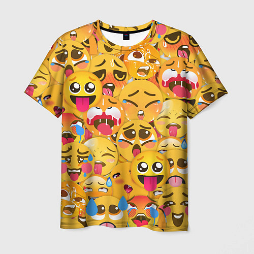 Мужская футболка AHEGAO EMOJI / 3D-принт – фото 1
