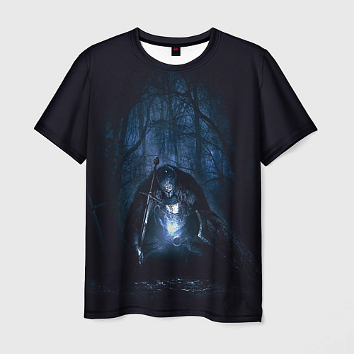 Мужская футболка Странник в лесу / 3D-принт – фото 1