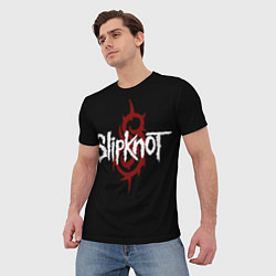 Футболка мужская Slipknot Надпись, цвет: 3D-принт — фото 2