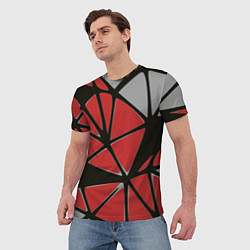 Футболка мужская Треугольники, цвет: 3D-принт — фото 2